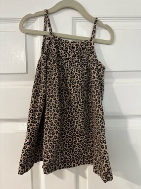Zara Girls Leopard Print Tan and Black Summer Dress
